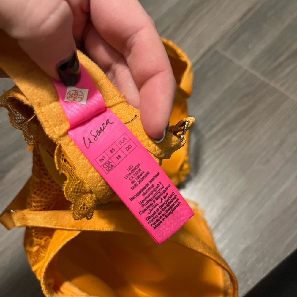 Lace Floral Orange Bra La Senza 38DD - Picture 3 of 3